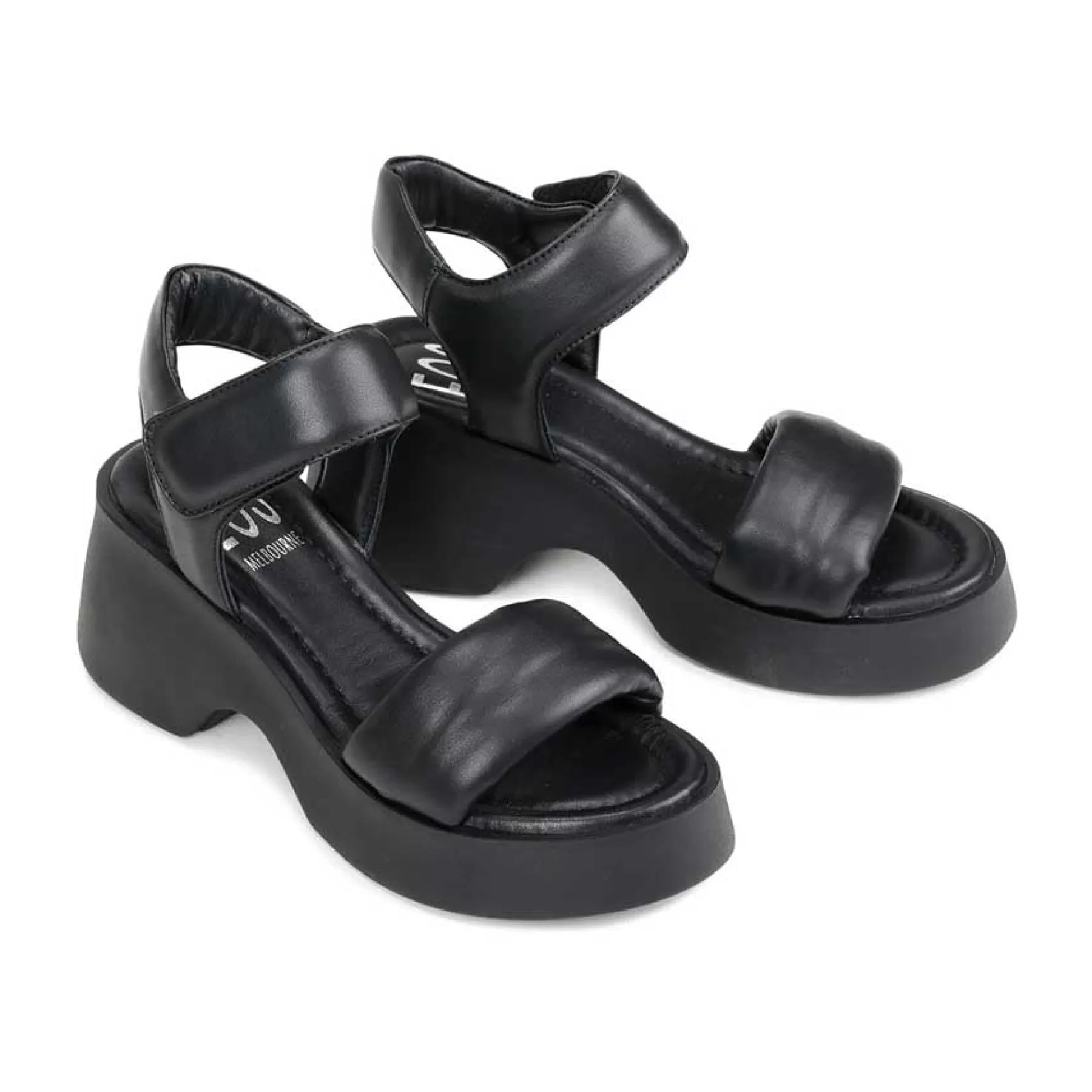 Cheap EOS Footwear FLORINA LEATHER CHUNKY WEDGE SANDALS