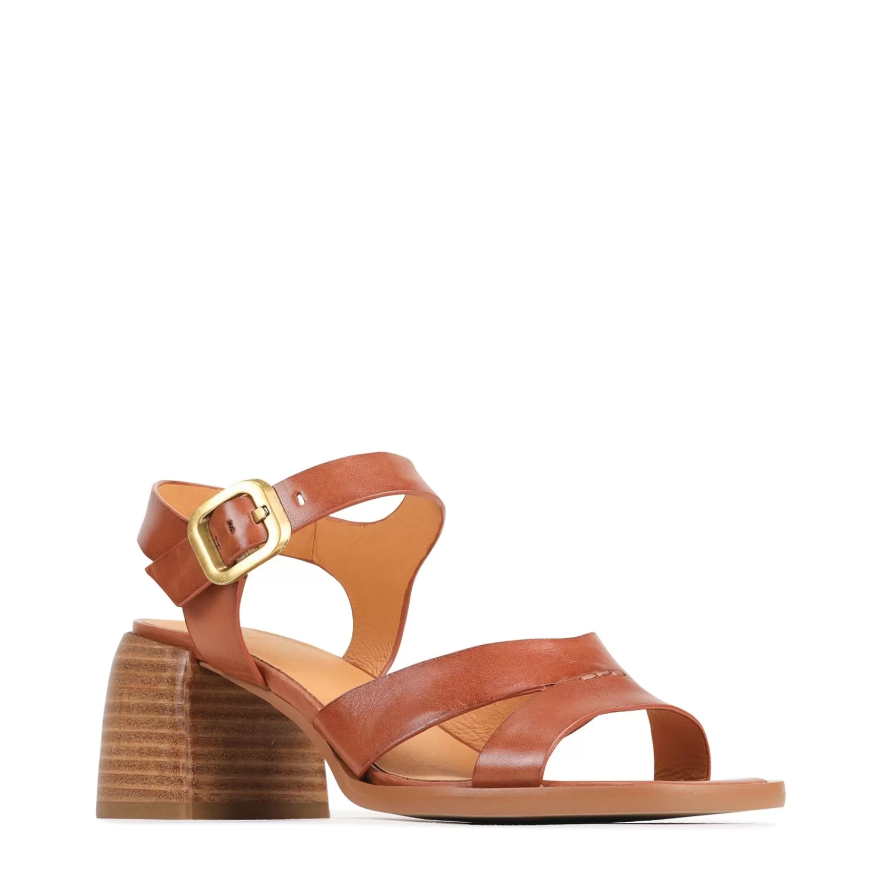 Clearance EOS Footwear ISOKEN LEATHER BLOCK HEEL SANDALS