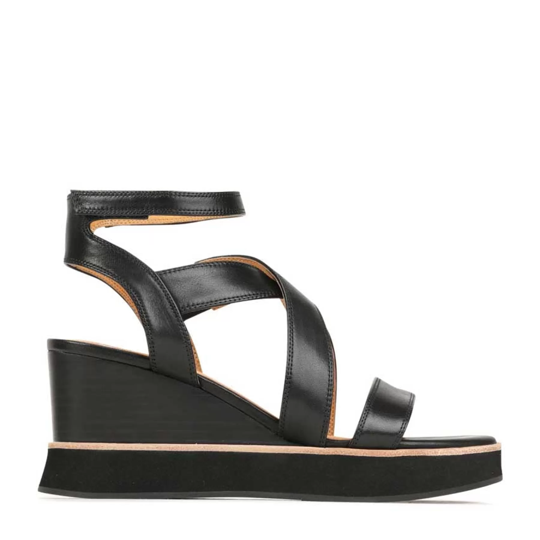 Cheap EOS Footwear JUNI LEATHER STRAPPY WEDGE SANDALS