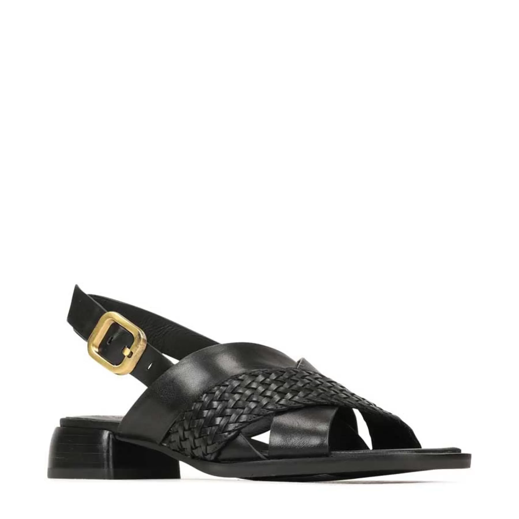 Shop EOS Footwear LATICIA LEATHER BLOCK HEEL SANDALS