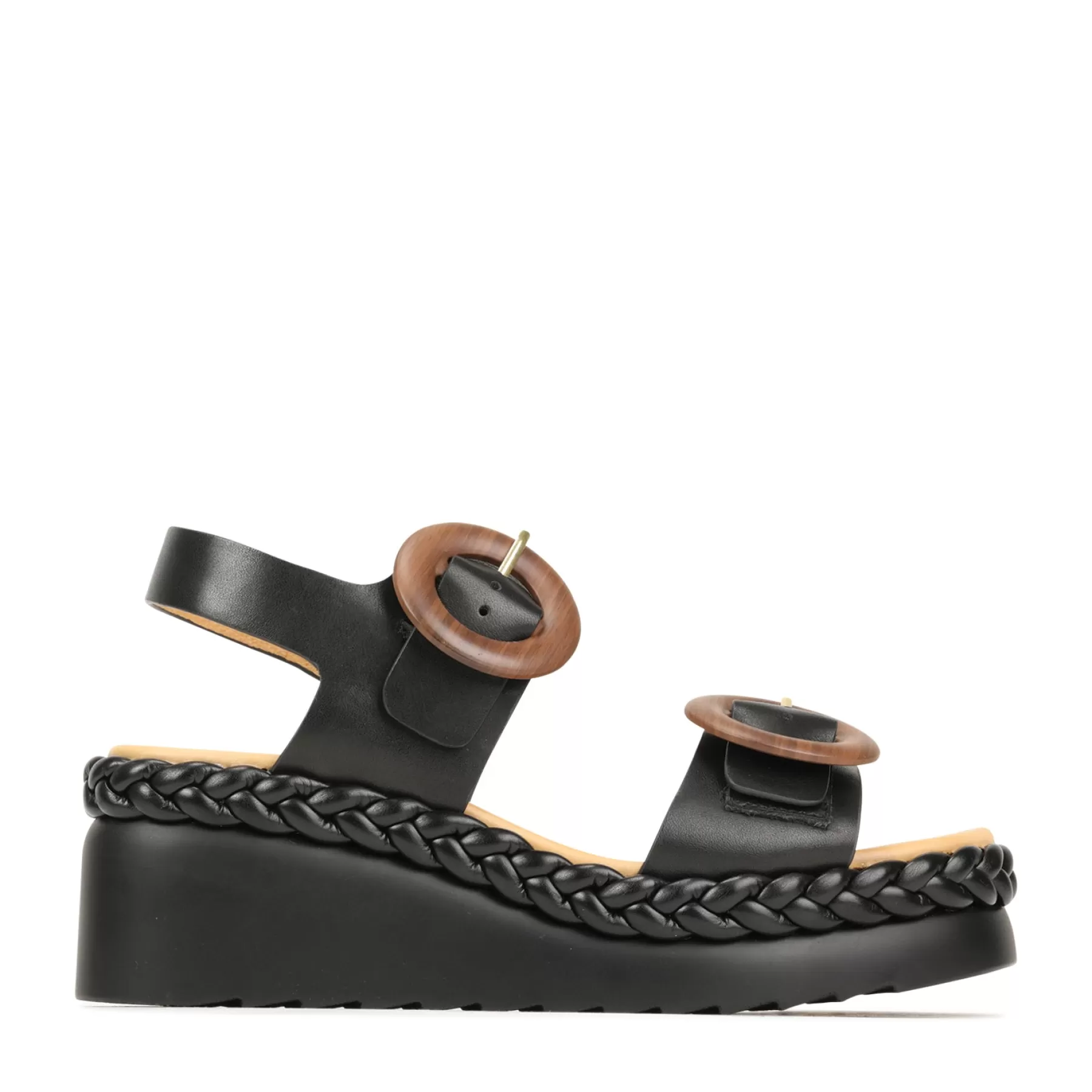 Fashion EOS Footwear MENORCA LEATHER WEDGE SANDALS