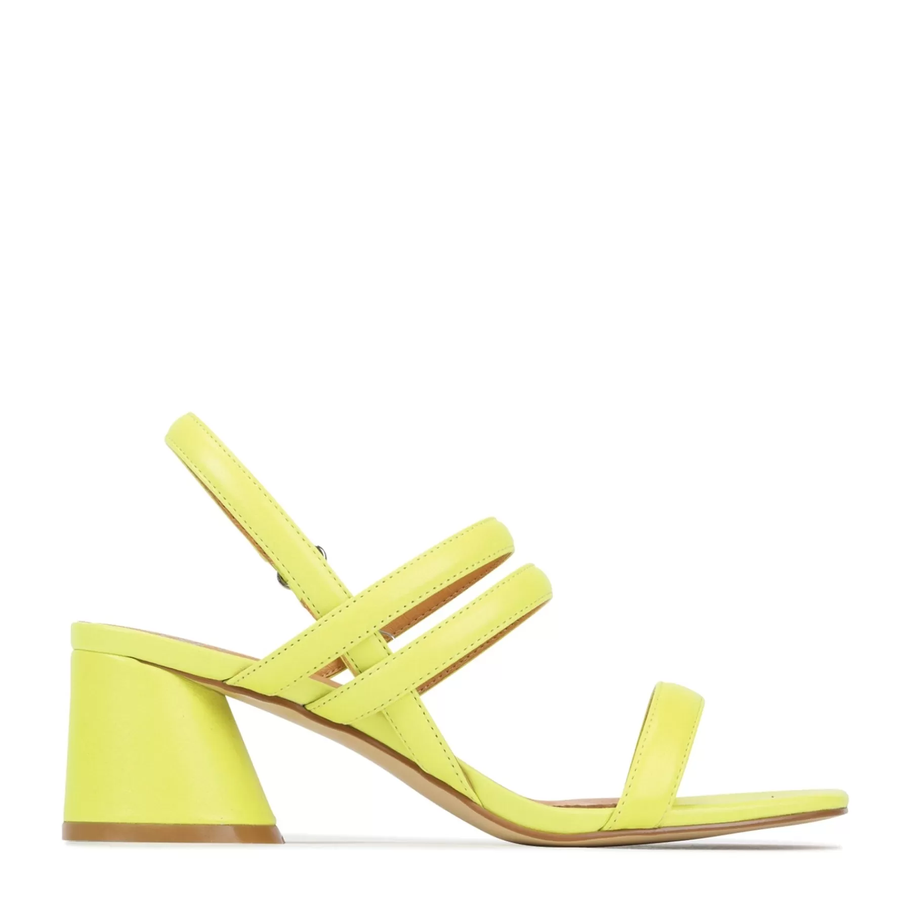 Discount EOS Footwear PETELLA LEATHER BLOCK HEEL SANDALS