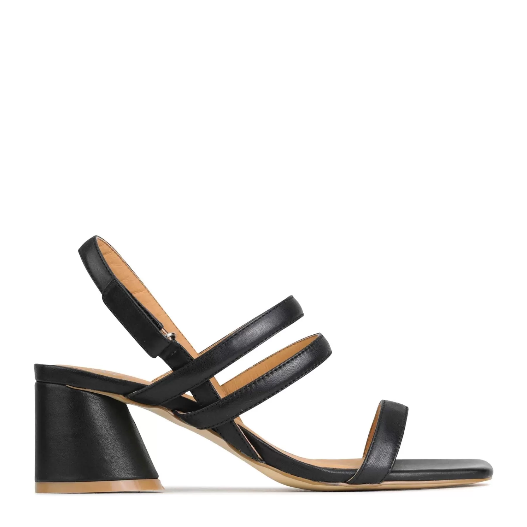 Discount EOS Footwear PETELLA LEATHER BLOCK HEEL SANDALS