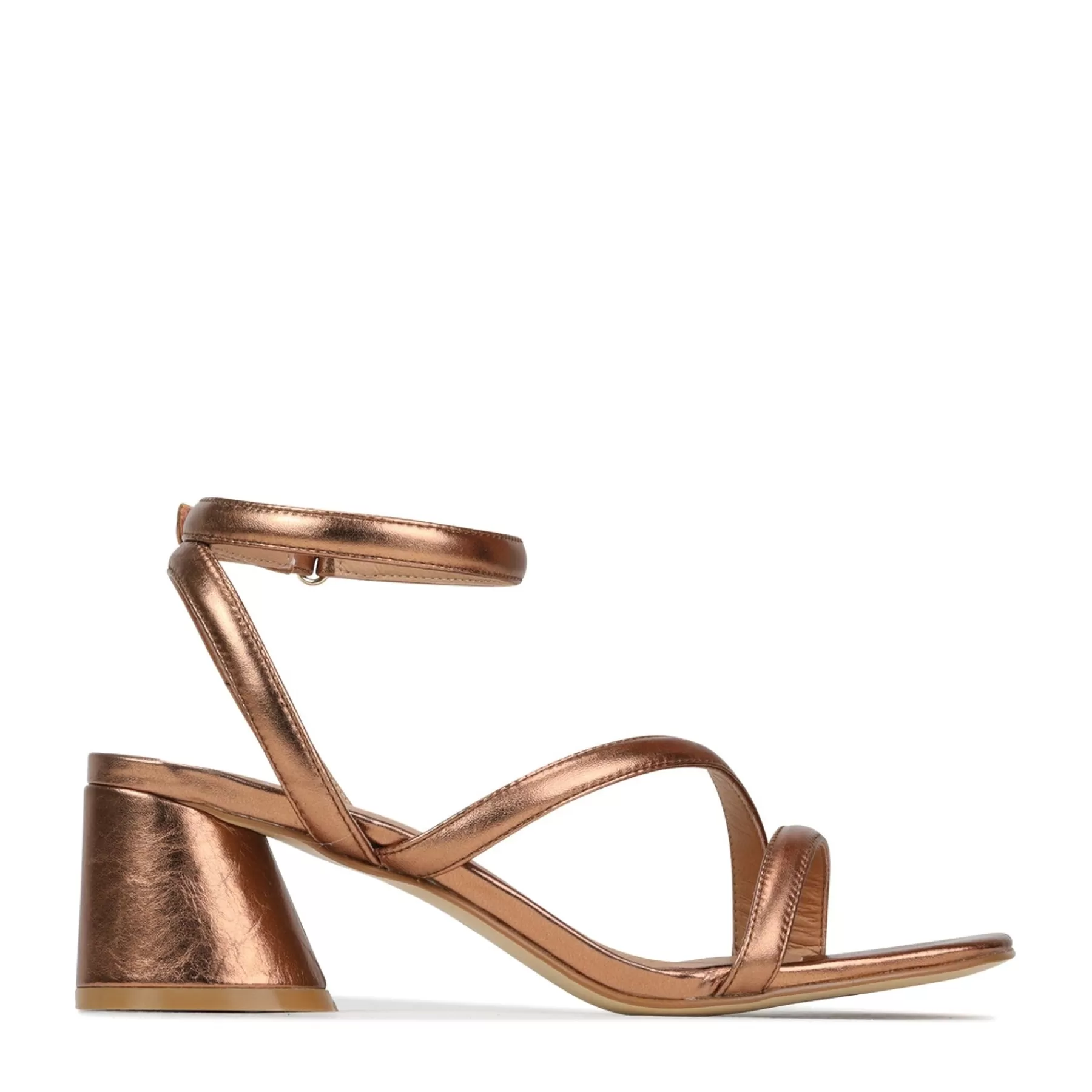 New EOS Footwear PETRICIA LEATHER BLOCK HEEL SANDALS