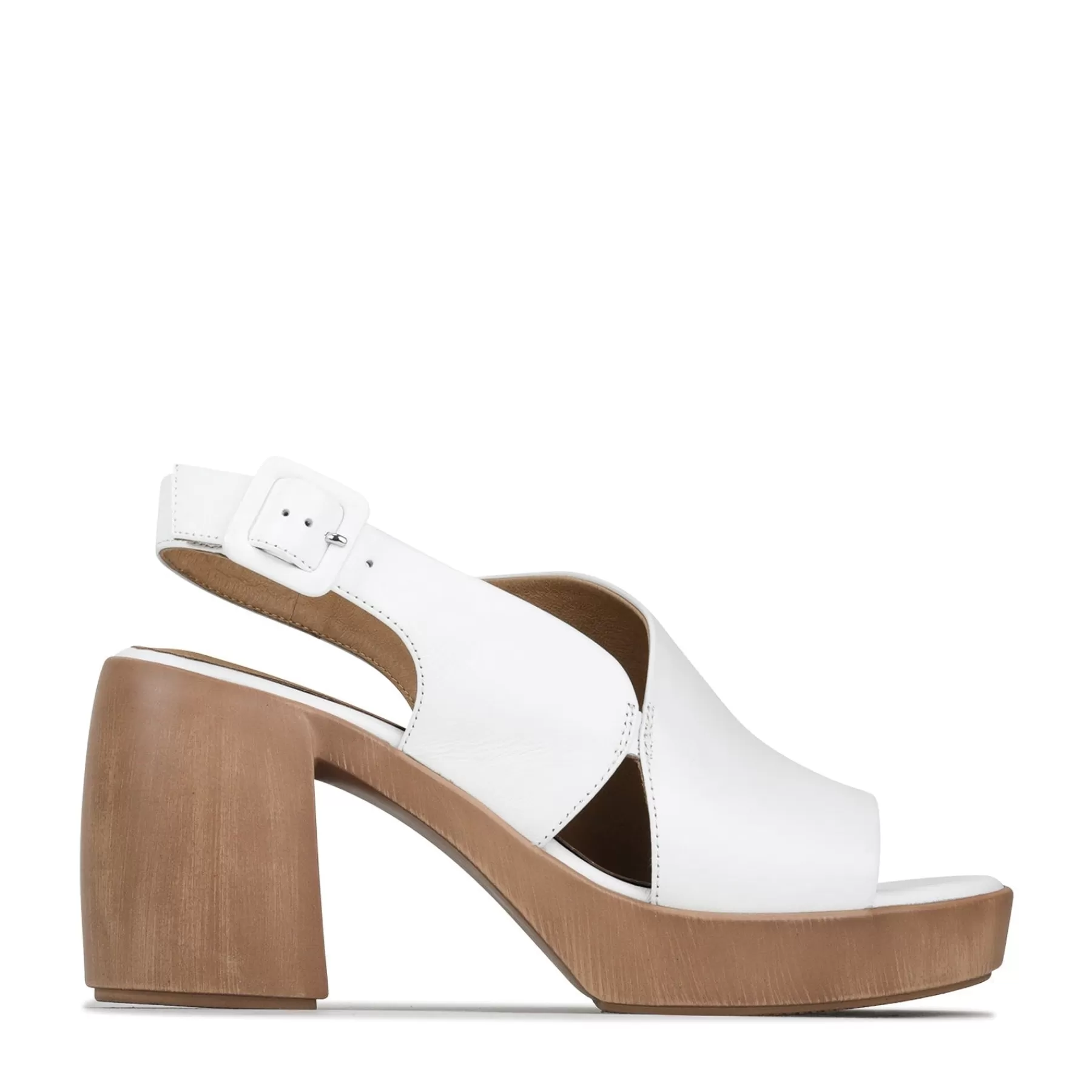 Discount EOS Footwear SPICER LEATHER BLOCK HEEL SANDALS