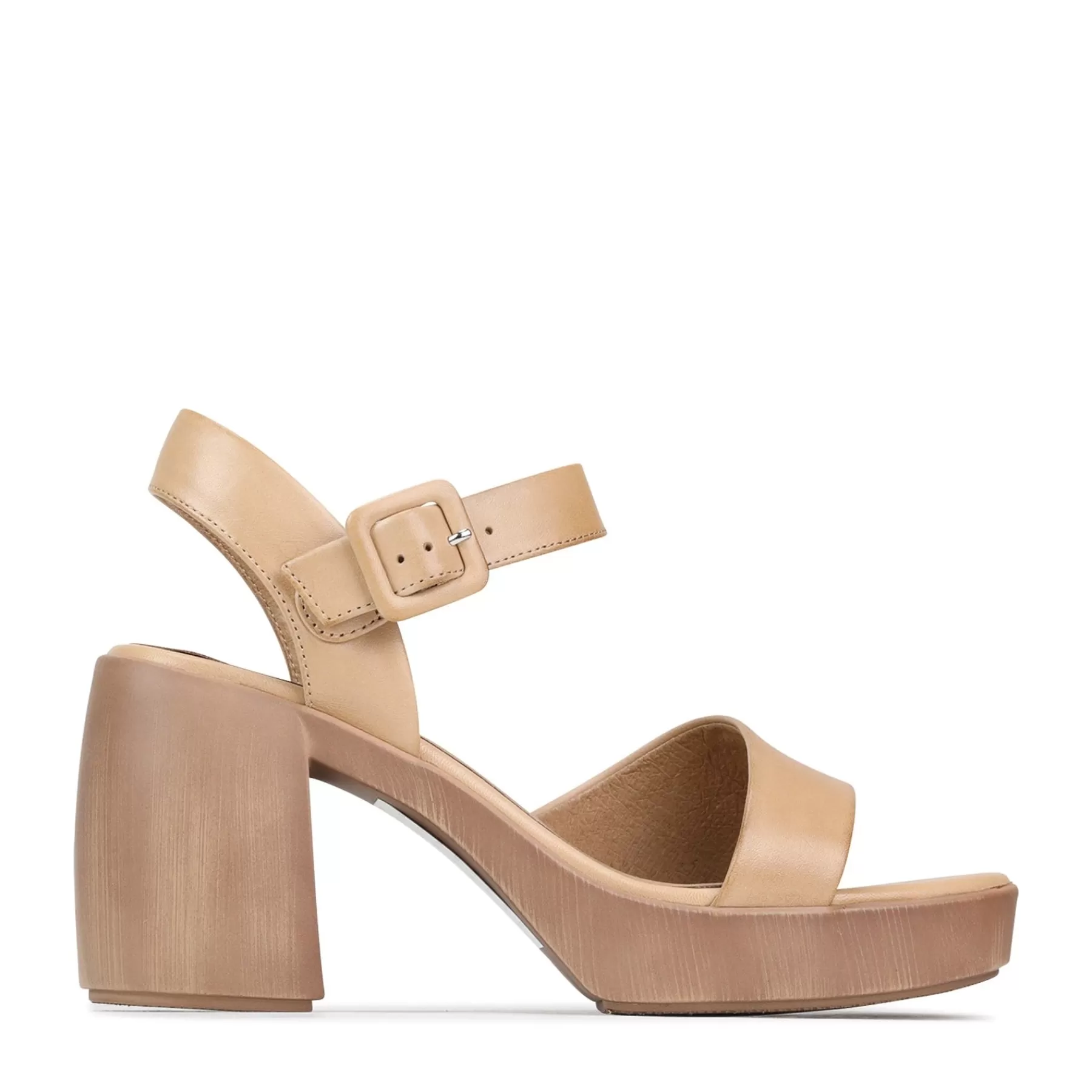 Fashion EOS Footwear SPIGA LEATHER BLOCK HEEL SANDALS