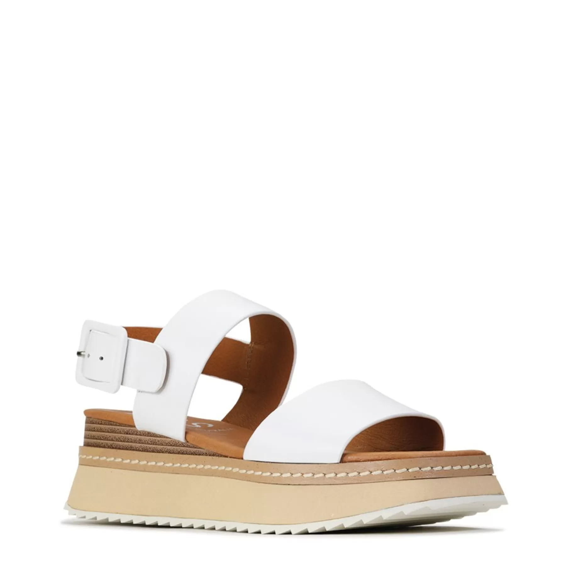 Online EOS Footwear TONAL LEATHER WEDGE SANDAL