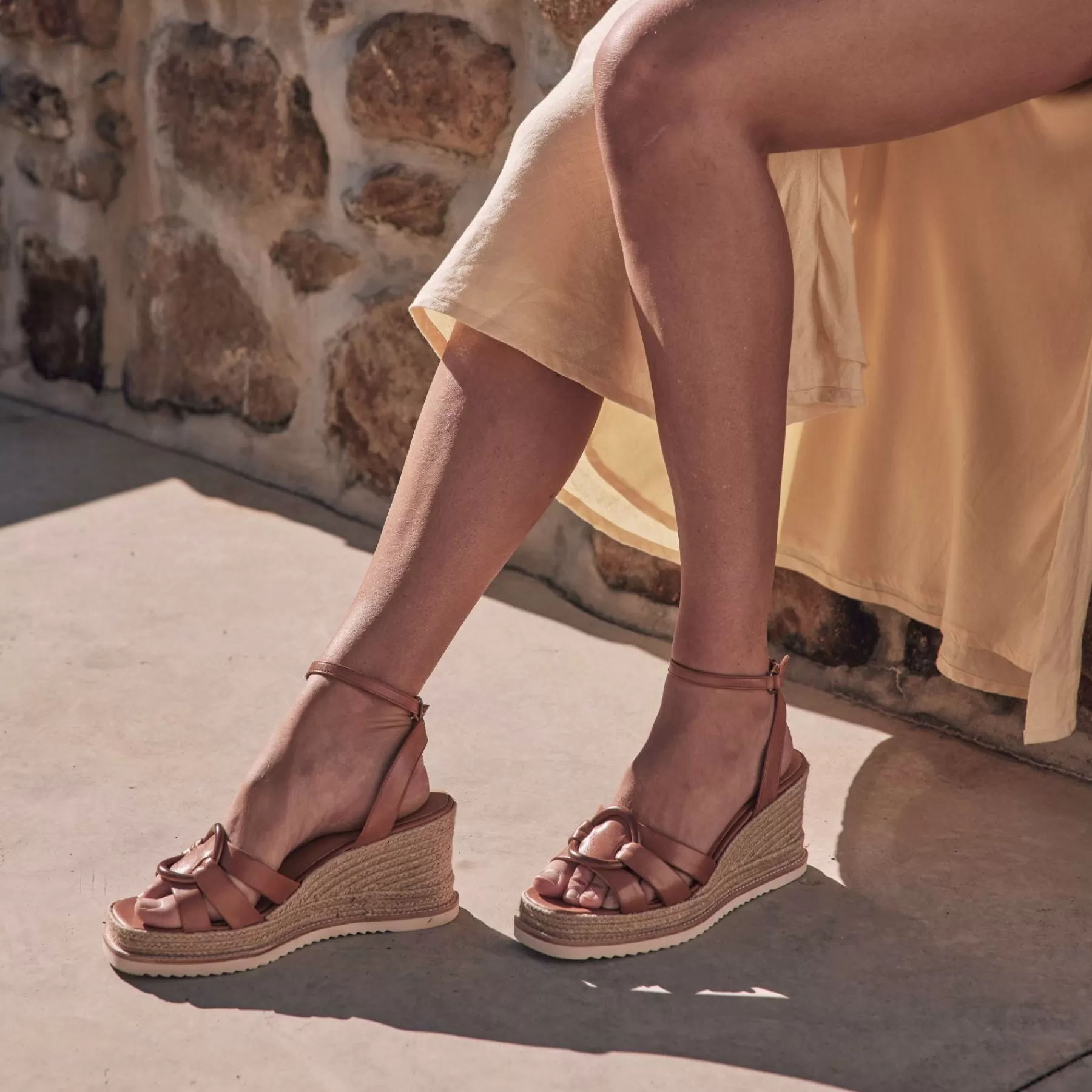 Outlet EOS Footwear ZELINE LEATHER ESPADRILLE SANDALS